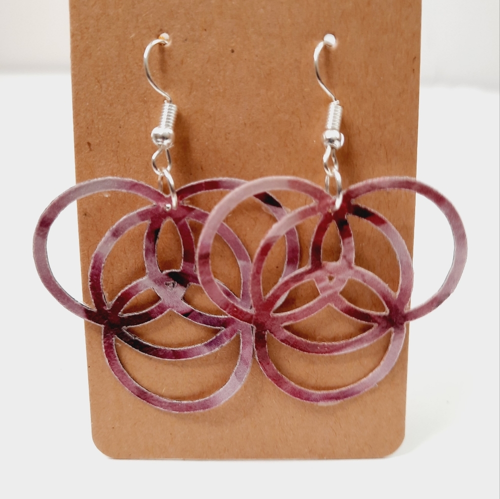Hand Crafted Multicolor pastel papercraft earrings